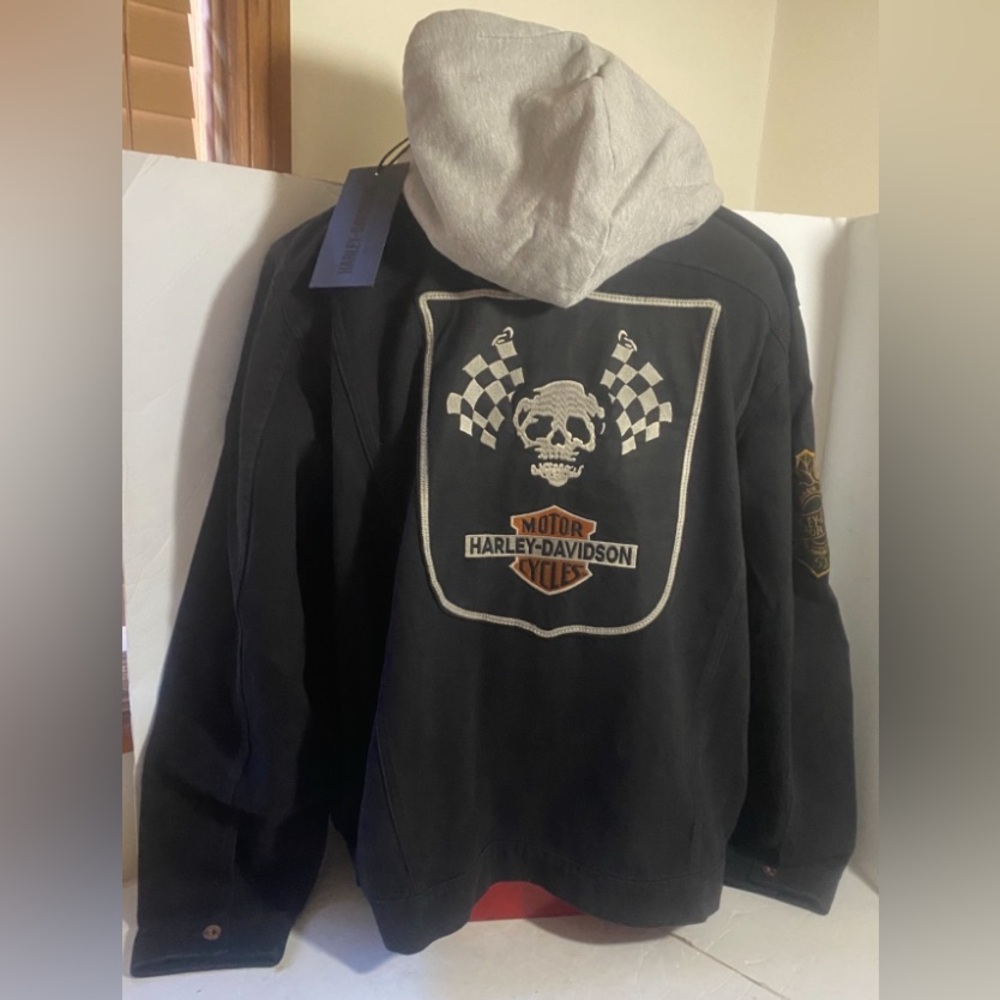 Harley Davidson Mens 2XL Hooded Jacket New With Tags